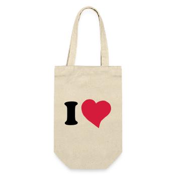 I love ... - Gift Bag for Bottles - nature - Front