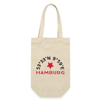 Hamburg - Geschenkbeutel für Flaschen - Natur - Vorne
