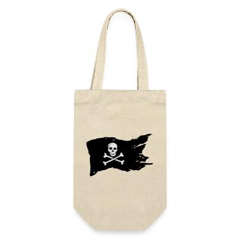 Pirate flag (colors can be customized!) - Gift Bag for Bottles - nature - Front