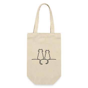 chats mignons chat amour amitié - Sac à bouteille - nature - Devant