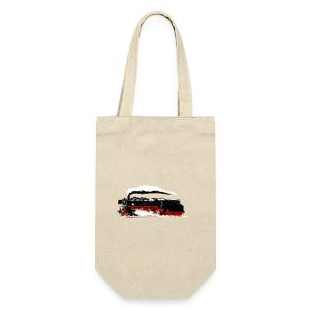 STEAM LOCOMOTIVE DB GERMANY - Gift Bag for Bottles - nature - Front