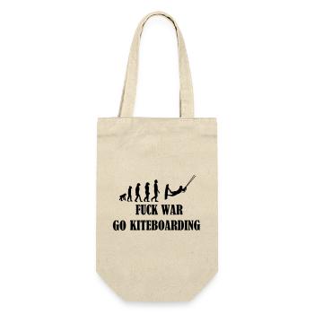 Kiteboard,Kiteboard,K,Kite,Kiteboarding,Meer,Board - Geschenkbeutel für Flaschen - Natur - Vorne