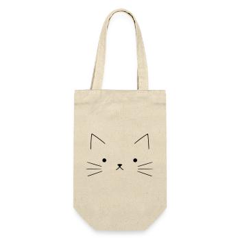 Katze | Cat - Geschenkbeutel für Flaschen - Natur - Vorne