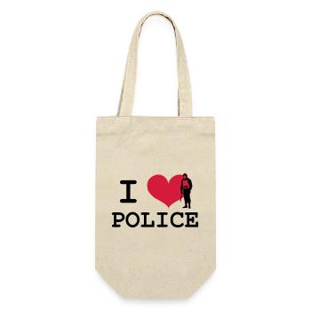 I Love Police - Sac à bouteille - nature - Devant