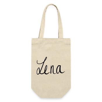 Lena - Geschenkbeutel für Flaschen - Natur - Vorne