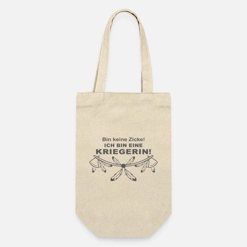 Ich bin eine Kriegerin - Geschenkbeutel für Flaschen - Natur