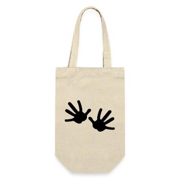 Two hands - Gift Bag for Bottles - nature - Front