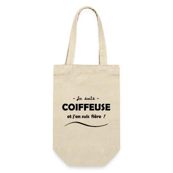 je suis coiffeuse - Sac à bouteille - nature - Devant