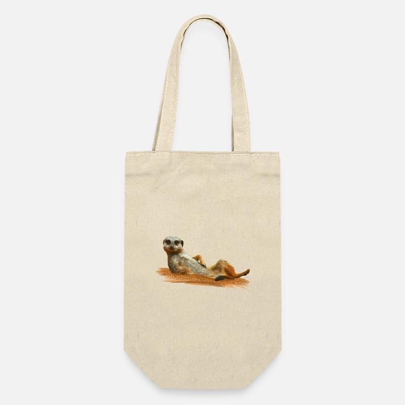 Erdmännchen - Geschenkbeutel für Flaschen - Natur