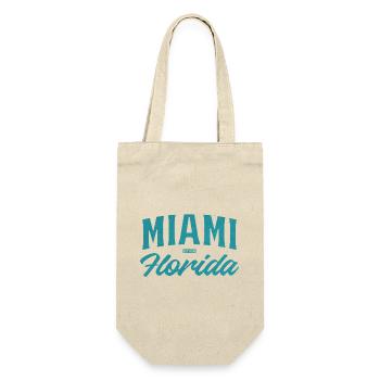 Miami Florida Retro Typo - Gift Bag for Bottles - nature - Front