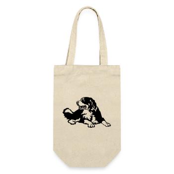 Berner Sennenhund - Geschenkbeutel für Flaschen - Natur - Vorne