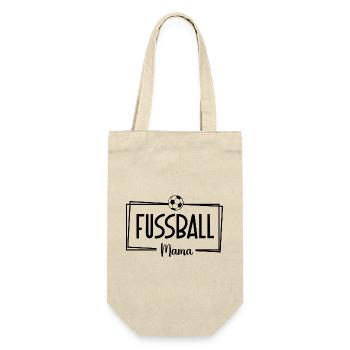 Fussballmama Design für stolze Mütter - Geschenkbeutel für Flaschen - Natur - Vorne