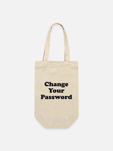 Change your Password! -black - Gift Bag for Bottles - nature