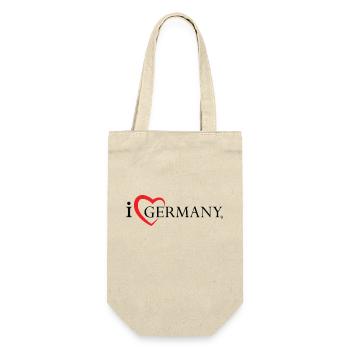 i love germany normal - Geschenkbeutel für Flaschen - Natur - Vorne