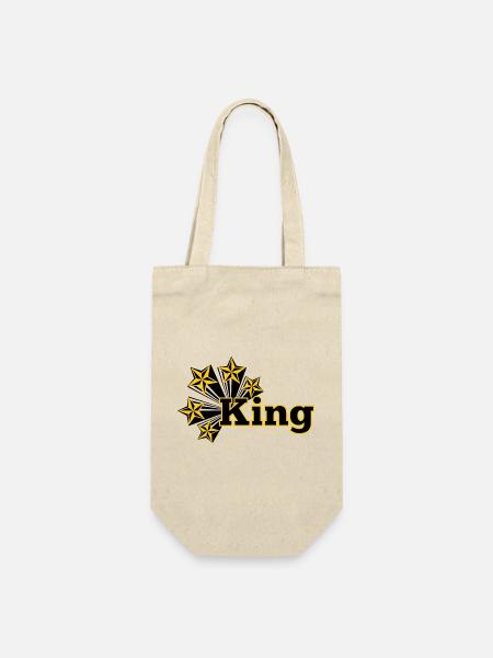 König mit Sternen - Geschenkbeutel für Flaschen - Natur