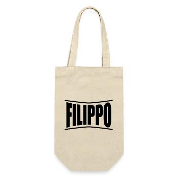 T-Shirt Filippo T-Shirt Geschenkidee - Geschenkbeutel für Flaschen - Natur - Vorne