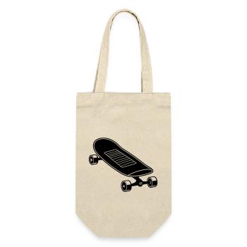 Skateboard - Geschenkbeutel für Flaschen - Natur - Vorne