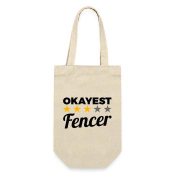 Okayest Fechter - Geschenkbeutel für Flaschen - Natur - Vorne