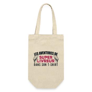 The Adventures of Super Delivery Man In His T-shirt - Gift Bag for Bottles - nature - Front