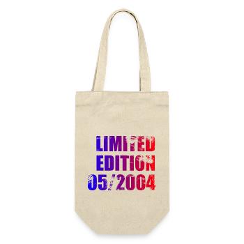 20. Geburtstag Limited Edition 05/2004 - Geschenkbeutel für Flaschen - Natur - Vorne