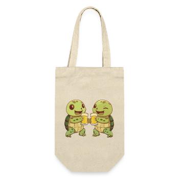 Turtle Comic Beer Funny Booze - Gift Bag for Bottles - nature - Front
