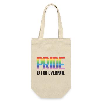 LGBT Pride Month - Pride ist für alle da - Geschenkbeutel für Flaschen - Natur - Vorne
