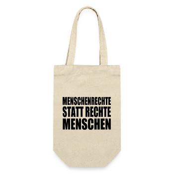 menschenrechte statt rechte menschen - Geschenkbeutel für Flaschen - Natur - Vorne
