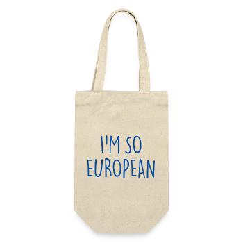 I'M SO EUROPEAN - Gift Bag for Bottles - nature - Front
