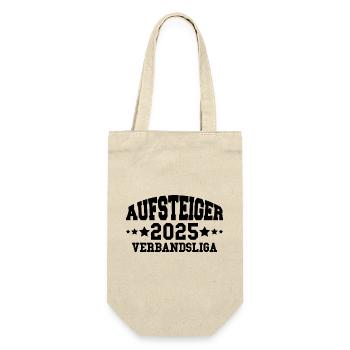 Aufsteiger 2025 Verbandsliga Aufstieg Fußball - Geschenkbeutel für Flaschen - Natur - Vorne