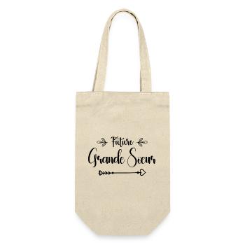 future big sister gift birth big sister - Gift Bag for Bottles - nature - Front