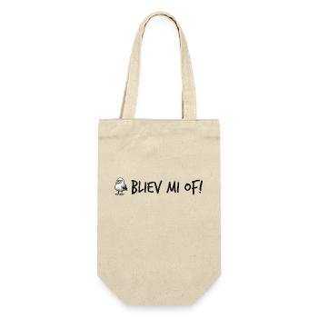Genervte Möwe – Bliev mi of! - Geschenkbeutel für Flaschen - Natur - Vorne