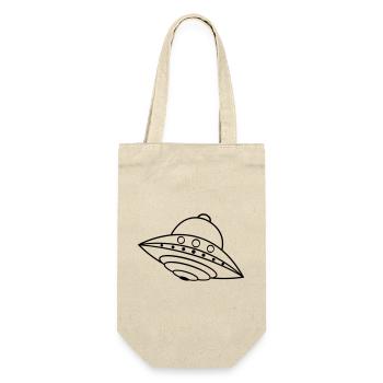UFO Alien Ship Space Doodle - Gift Bag for Bottles - nature - Front
