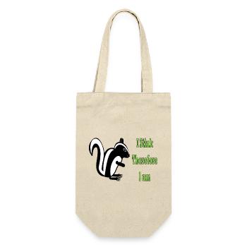 Humorvolle Skunk-Philosophie Zitat-Design - Geschenkbeutel für Flaschen - Natur - Vorne