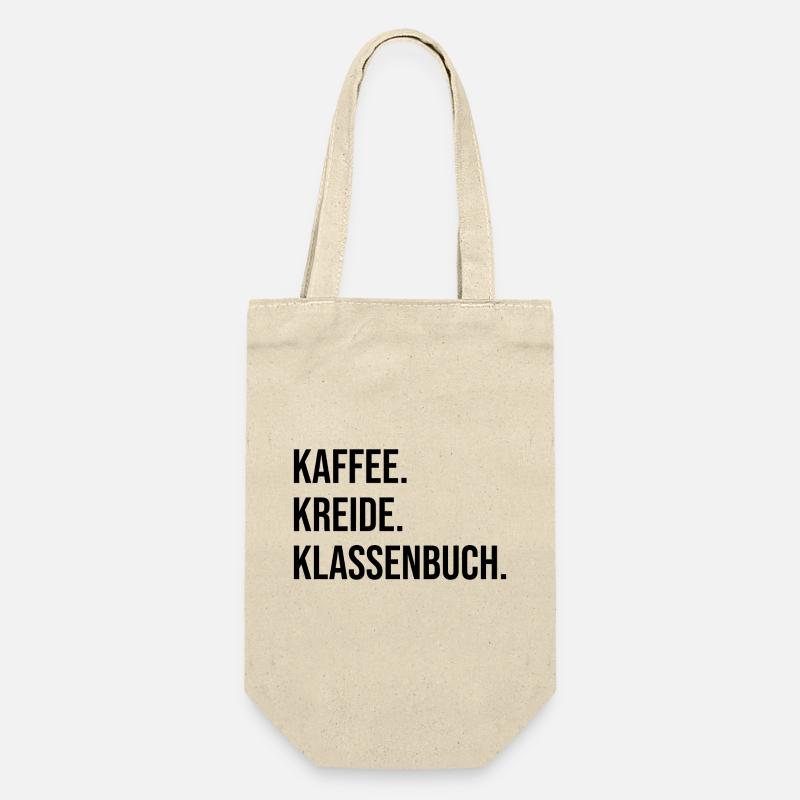 Kaffee. Kreide. Klassenbuch. - Geschenkbeutel für Flaschen - Natur