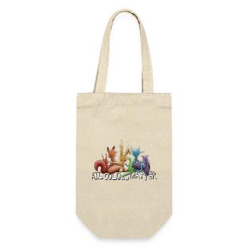 Toutes les couleurs comptent ! Animaux arc-en-ciel pour la diversité - Sac à bouteille - nature - Devant