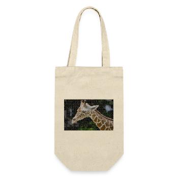 Giraffes Mosaic Portrait - Gift Bag for Bottles - nature - Front