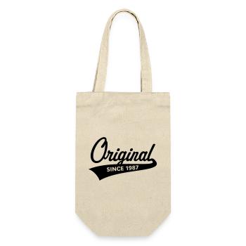 Original Since 1987 (Year of Birth, Birthday / B) - Gift Bag for Bottles - nature - Front