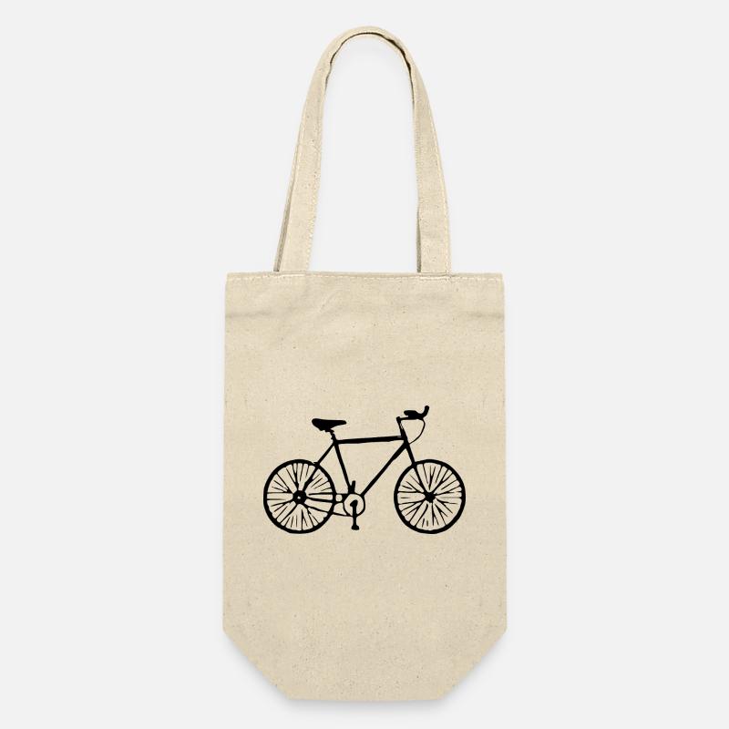 Fahrrad T-shirt Geschenk Radfahrer - Geschenkbeutel für Flaschen - Natur