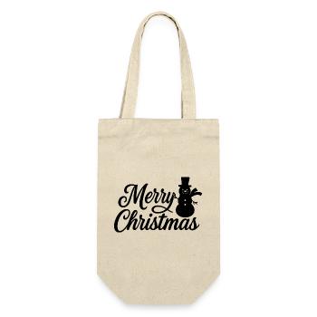 Joyeux Noël avec un joli bonhomme de neige - Sac à bouteille - nature - Devant