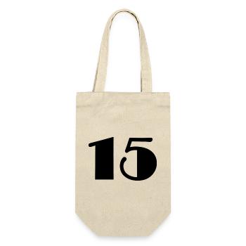 15. 15 YEARS. 15th ANNIVERSARY. 15 YEAR ANNIVERSARY. - Gift Bag for Bottles - nature - Front