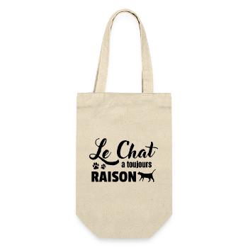 Le chat a toujours raison - Sac à bouteille - nature - Devant