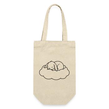 Schlafender Hase Wolke Outline Vektor - Geschenkbeutel für Flaschen - Natur - Vorne