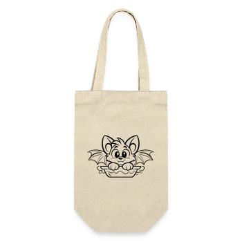 Cute bat in the bathtub - Gift Bag for Bottles - nature - Front