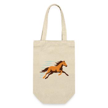Cheval de course dans le vent – Style vintage - Sac à bouteille - nature - Devant