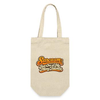 Sarcasm One of My Talents Retro Saying - Gift Bag for Bottles - nature - Front
