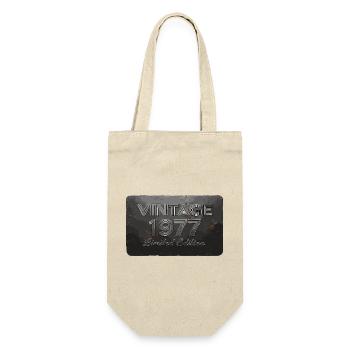 Vintage 1977 Limited Edition Birthday Retro - Gift Bag for Bottles - nature - Front