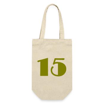 15. 15 YEARS. 15th ANNIVERSARY. 15 YEAR ANNIVERSARY. - Gift Bag for Bottles - nature - Front