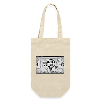 Fußballtor Cartoonjubel Teamgeist - Geschenkbeutel für Flaschen - Natur - Vorne