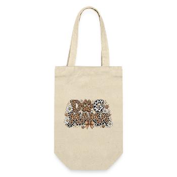 Dog Mom: Dog Mama Leopard Flowers Gift - Gift Bag for Bottles - nature - Front