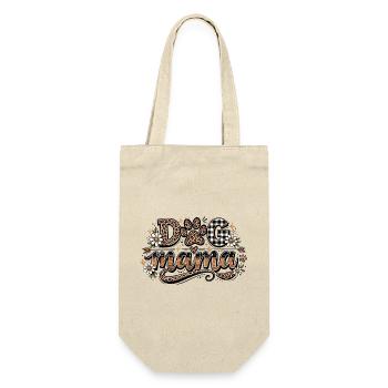 Dog Mom: Dog Mama Leopard Flowers Gift - Gift Bag for Bottles - nature - Front